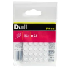 Butoir à coller Diall 8 mm x 25, transparent