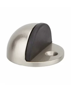 Butoir à visser, fixation au sol, 1/2 boule, diamètre 44x25mm, satiné - THIRARD