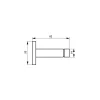 Butoir balustre chromé, longueur 80mm - SP
