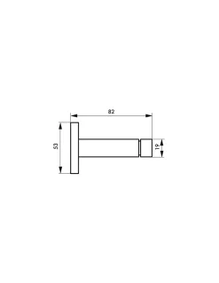 Butoir balustre chromé, longueur 80mm - SP