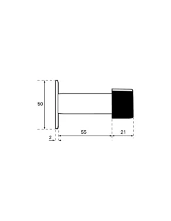 Butoir de porte balustre, 80mm, inox - THIRARD