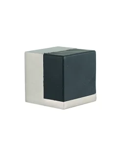 Butoir de porte cubique, corps inox, embout caoutchouc - THIRARD