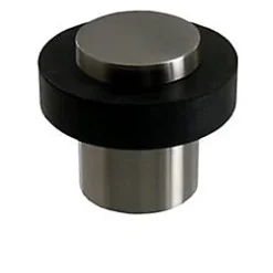 Butoir de porte DIALL zamak nickelé inox Ø3,2 cm