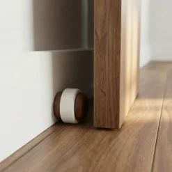 Butoir de porte protection mural Diall coloris Noyer