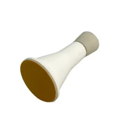 Butoir mural adhésif en plastique blanc & bouchon blanc. Diamètre de la base 38mm et longueur 72mm. MADE IN FRANCE