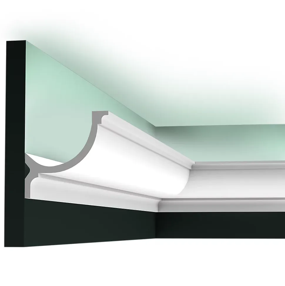 C902 Corniche plafond pour éclairage indirect Orac Decor - 10x10x200cm (h x p x L) - Pack 2 pièces