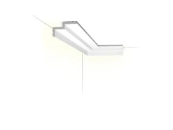C390 STEPS Corniche plafond pour éclairage indirect et cache tringle à rideaux Orac Decor - 6x10x200cm (h x p x L) - A l'unité