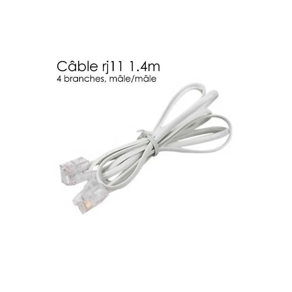 Cable telephone rj11 1,40 metres