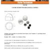 Cache Ecrou ou cache tête vis Tête hexagonale TH M22 nylon blanc Sur plat 32 - 30 pièces