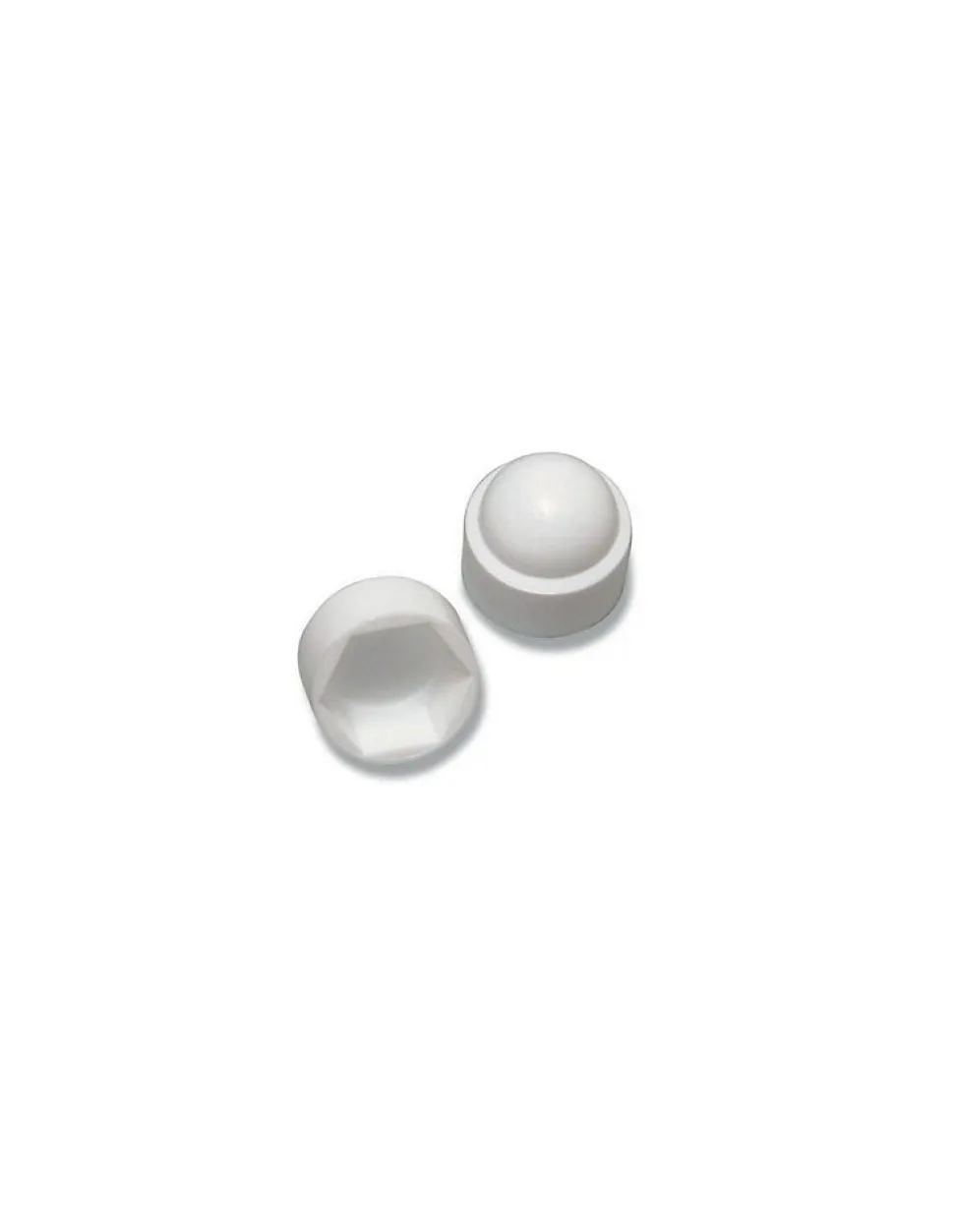 Cache Ecrou ou cache tête vis Tête hexagonale TH M22 nylon blanc Sur plat 32 - 10 pièces