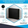 Cache nourrice plomberie ATOLE en acier Noir - Largeur fixe - Taille 4 : 650 x 450 x 150 mm