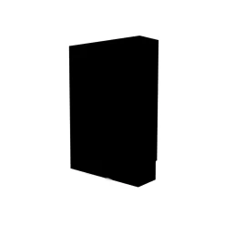 Cache nourrice plomberie ATOLE en acier Noir - Largeur fixe - Taille 4 : 650 x 450 x 150 mm