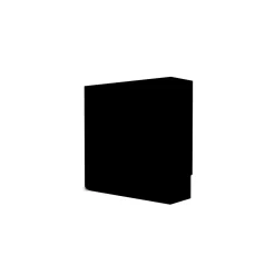 Cache nourrice plomberie ATOLE en acier Noir - Largeur fixe - Taille 1 : 450 x 450 x 150 mm