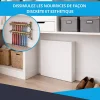 Cache nourrice plomberie ATOLE en acier Blanc - Largeur fixe - Taille 4 : 640 x 450 x 150 mm