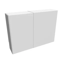 Cache nourrice plomberie ATOLE en acier Blanc - Largeur réglable - Taille 3 : 650 x 355 à 650 x 150 mm