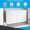 Cache nourrice plomberie ATOLE en acier Blanc - Largeur réglable - Taille 2 : 450 x 605 à 1150 x 150 mm
