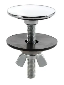 Cache trou chromé pour évier et lavabo - Chromé - diam : 42mm