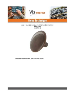 Cache vis Spax Nylon Gris Diamètre de tête: 15 QUEU2.5X7 - 100 pièces