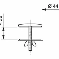 Cache-trou Wirquin en laiton chromé Ø 43 mm