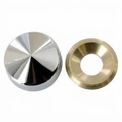 Cache-vis conique Laiton chrome ø16 mm