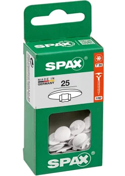 Cache-vis vis T20 blanc ø12 mm - 25 pièces