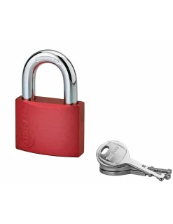 Cadenas à clé Colorful, laiton, intérieur, anse acier, 50mm, 3 clés - THIRARD