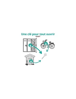 Cadenas à clé Fédéral Lock 720P UNIKEY (achetez-en plusieurs, ouvrez avec la même clé), 63.5mm, anse protégée, 2 clés - THIRARD