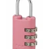 Cadenas à code, bagage, 25mm, anse acier nickelé, 3 chiffres - SP