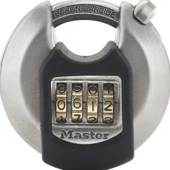 Cadenas à combinaison Master Lock Excell M40EURDNUM disque en zinc Ø70 mm hauteur de l'anse 16 mm