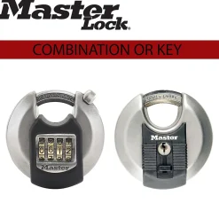 Cadenas à combinaison Master Lock Excell M40EURDNUM disque en zinc Ø70 mm hauteur de l'anse 16 mm