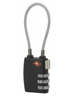 Cadenas à combinaison TSA à cable, 3 chiffres, voyage, 30mm - THIRARD