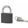 Cadenas ACERA gris à clé, base 50 mm, anse acier cémenté, 3 clés - SERRUPRIX