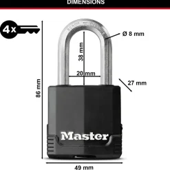 Cadenas Acier laminé Master Lock Excell 48 x 46