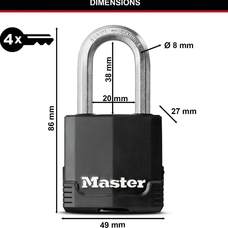 Cadenas Acier laminé Master Lock Excell 48 x 46