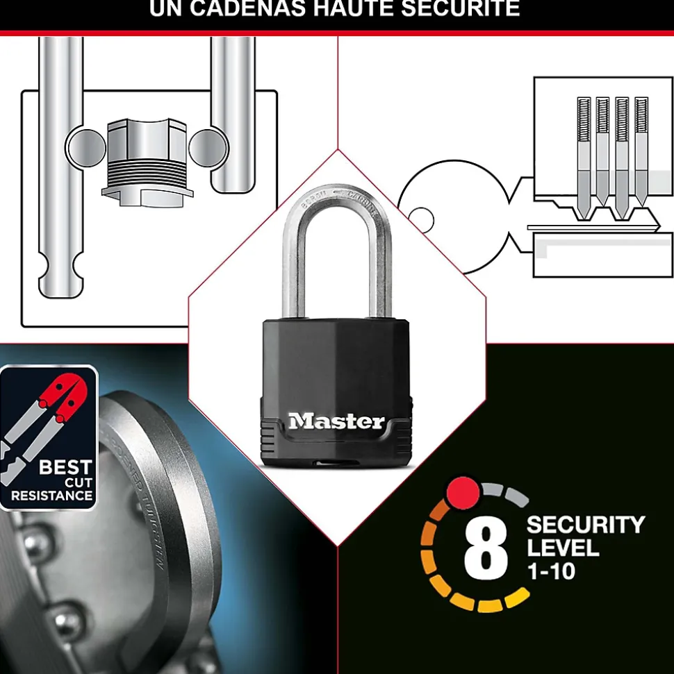 Cadenas Acier laminé Master Lock Excell 48 x 46