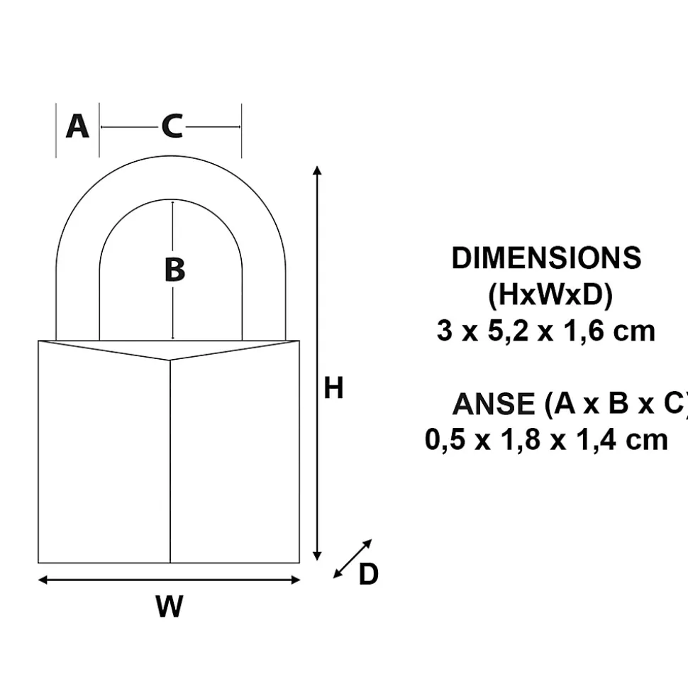 Cadenas Aluminium Master Lock 30 x 29 mm