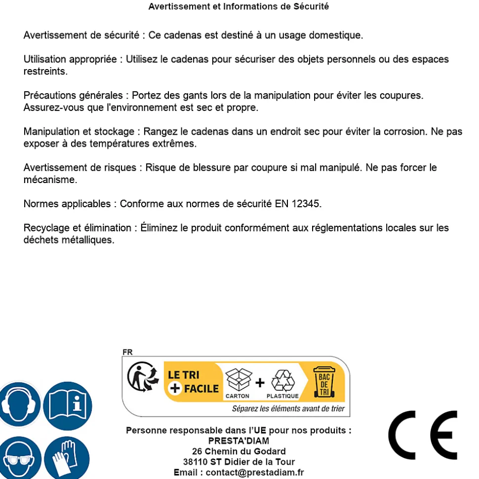 Cadenas Circulaire en Acier Inoxydable 70 mm - Sécurisé et Durable - Protection Optimale - Silverline