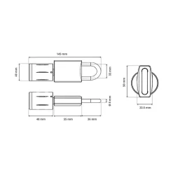 Cadenas connecté étanche locky-13 à badge rfid mifare