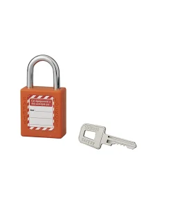 Cadenas de consignation 40mm, anse acier 25mm, Orange - Thirard
