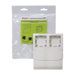 Cadre 2 postes appareillage saillie pour plinthe 80 x 20 mm Legrand
