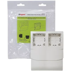 Cadre 2 postes appareillage saillie pour plinthe 80 x 20 mm Legrand