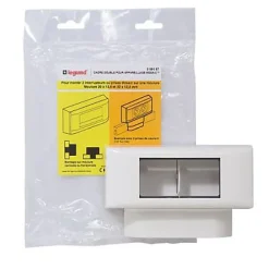 Cadre 2 postes Mosaic pour moulures et plinthes 12,5 mm Legrand