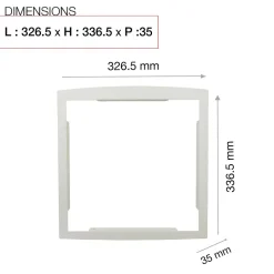 Cadre d'encastrement Blanc neige brillant RAL 9016