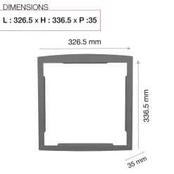 Cadre d'encastrement Gris perle 7037M