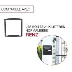Cadre d'encastrement Gris anthracite aspect sablé REN 0206