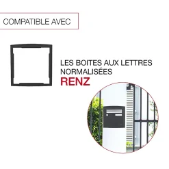 Cadre d'encastrement Noir Sablé RAL 2100 MS