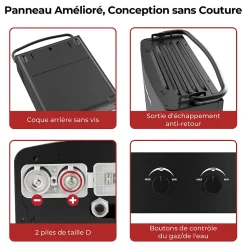 CAMPLUX AY132B-DE Chauffe-eau instantanés portables de 5L/min au gaz Propane/Butane (50mbar)