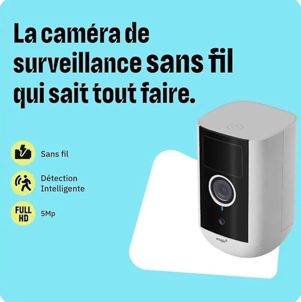 Caméra de surveillance extérieure sans fil avec batterie, Omajin by Netatmo