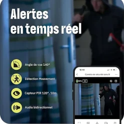Caméra de surveillance extérieure sans fil avec batterie, Omajin by Netatmo