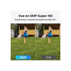 Caméra de surveillance Reolink Sonnette exterieur connectee D340W Noir